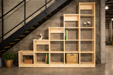 Regalsystem Regal Bücherregal Holz Kiefer massiv natur flexibel & erweiterbar