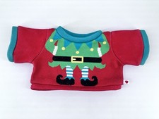 Build a Bear Clothing - Christmas Elf Holiday Sweater - Sweatshirt Material BAB