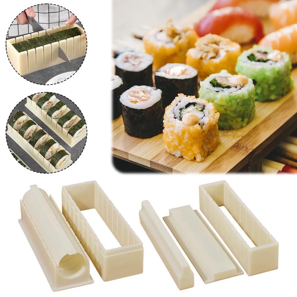 Moldes de prensa para hacer sushi de 3 piezas, kit para hacer rollos de sushi para principiantes hágalo usted mismo
