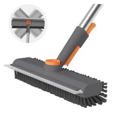 + Floor Scrub Brush with Long Handle, Household Cleaning Brush with 1 PACK Gray