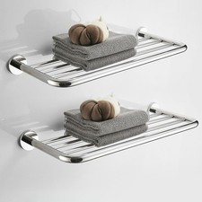 Hotel Towel Racks for Bathroom Wall Mounted, 24 Inch Towel Shelf for Bathroom...