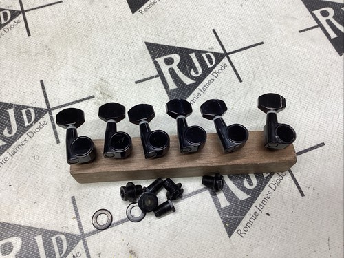 Ibanez Dual Pin Tuners Tuning Keys Pegs Heads In Line Right Black