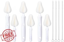 Joayuezo Milk Bottle Nipple Brushes White
