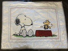 Peanuts Snoopy Embroidery Cotton Quilted Pillowcase
