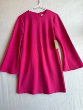 Cremieux Hot Pink Bell Sleeve Shift Dress
