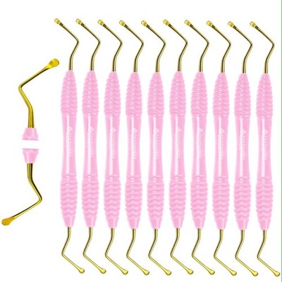 X10 Lucas Curette Gold Dental/Surgical Bone Curettes Serrated INSTUMAX 