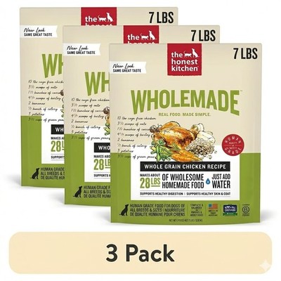 The Honest Kitchen Whole Grain Dehydrated Chicken Dog Food 7 LB - 3 Pack