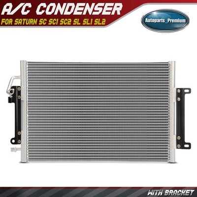 AC A/C Condenser with Bracket for Saturn SC SC1 SC2 SL SL1 SL2 SW1 SW2 1991-1993