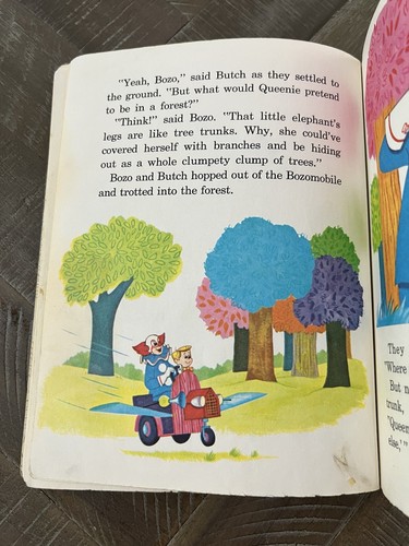 1968 Little Golden Book #598 Bozo and the Hide n’ Seek Elephant 39c 1st Edition - Picture 11 of 19