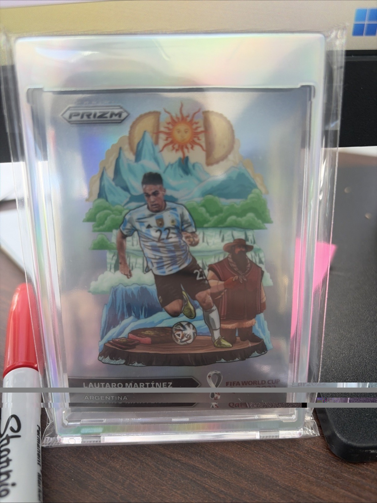 2022 Panini Prizm World Cup Qatar - National Landmarks Lautaro Martinez #1