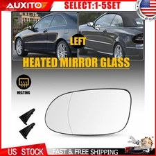 Heated Driver Side Mirror Glass for 2003 Mercedes CLK430 Base Left View 1-5X