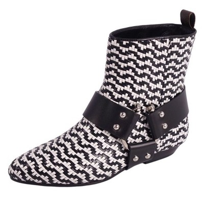 Louis Vuitton BOOTS Rhapsodyline ANKLE Braided Leather 36 Used MOLO-0
