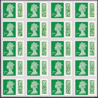 2022 TWENTY U/M SECOND CLASS STAMPS FACE VALUE £18.20