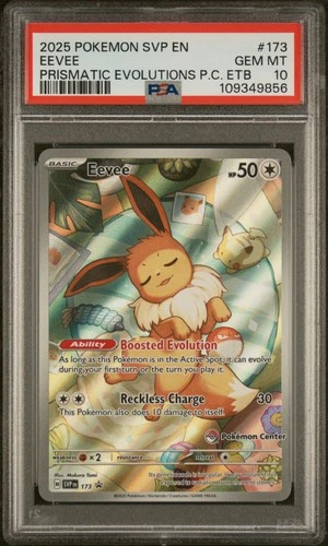 2025 Pokemon Black Star Promo Eevee #173 GEM MT PSA 10 Prismatic Evo PC ETB