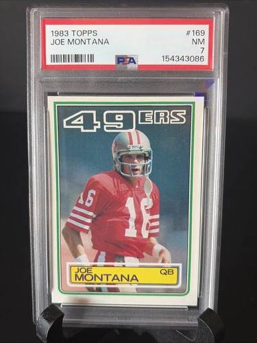 1983 TOPPS #169 JOE MONTANA PSA 7 NM 49ERS HOF Nice Card. Free Shipping
