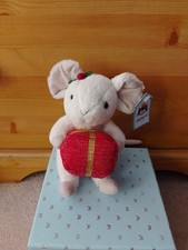 Jellycat Merry Mouse With Present. Genuine. Retired & Rare. Brand New With Tags