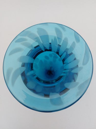 Vintage Mdina Glass Vase, Blue & White- 12.5cm Tall - Picture 5 of 10