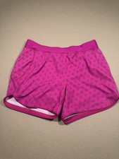 Women  s Lands End Swim/active Pink Shorts Drawstring
