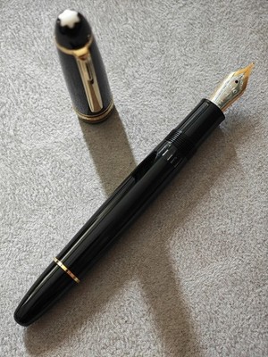 Montblanc Meisterstück 146 Gold Coil Black Fountain pen(Piston filling ink)