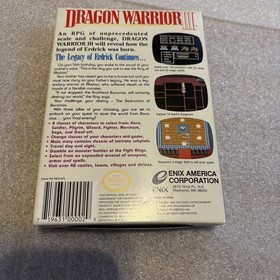 Dragon Warrior III 3 Nintendo NES Box Manual Map Complete CIB Clean & Exc Cond