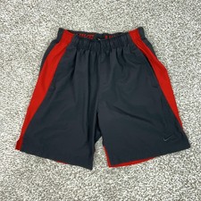 Nike Shorts Mens Medium Black Red Dri-FIT Basketball Running Gym Athletic Sport