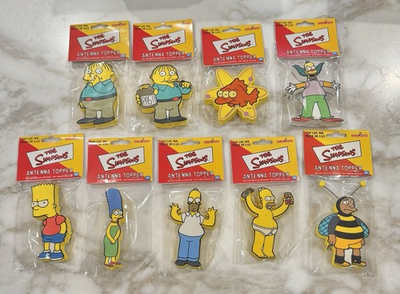 #ad Vintage 2002 THE SIMPSONS Foam Antenna Toppers Lot of 9 SEALED Bart Homer Krusty $99.99