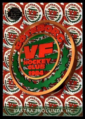 1995-96 Leaf Elit Set Sweden Västra Frölunda Klubbemblem Västra Frölunda HC #135
