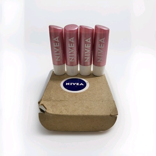 Nivea Shimmer Lippenpflege 4er Pack 0,17 Oz. Shea Silk Pearly Rarität Formel Neu