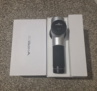 Hyperice Hypervolt Percussion Massage Gun Cordless Silver/Black 4 Heads Case