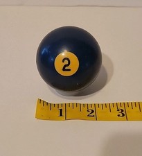 Vintage No. 2 Solid Blue Pool Ball Billiard 2" Replacement G 