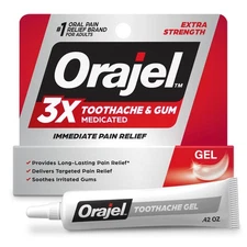 2 Pack Orajel 3X Medicated*10/2026* Toothache & Gum Pain Gel, Immediate Pain