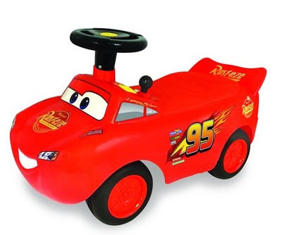 Lightning McQueen Racer Ride-On Car for Toddlers, Engine Sounds, Music, Light...