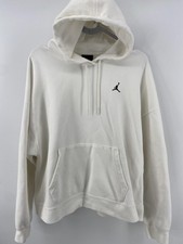 Jordan Hoodie Womens XL White Fleece Jumpman Logo Pullover Basketball Gym