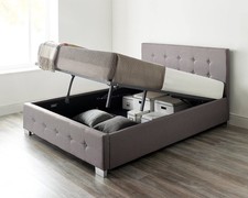 Aspire Beds Upholstered Storage Ottoman Bed Frames With End or Side Opening