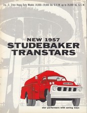 1957 Studebaker Transtars 1 12- 2- 2hd- Ton Trucks 3e28 3e38 3e40 Sales Folder