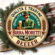 Ancient Style Multifunctional Round Aluminum Sign for Home Garden Decor