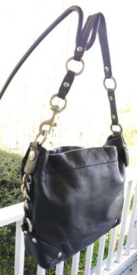Coach Vintage MEDIUM F15251 Carly Black Leather Shoulder Bag | eBay