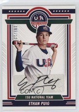2022 Panini USA Baseball Stars & Stripes Black Ink 95/125 Ethan Puig Auto sc8