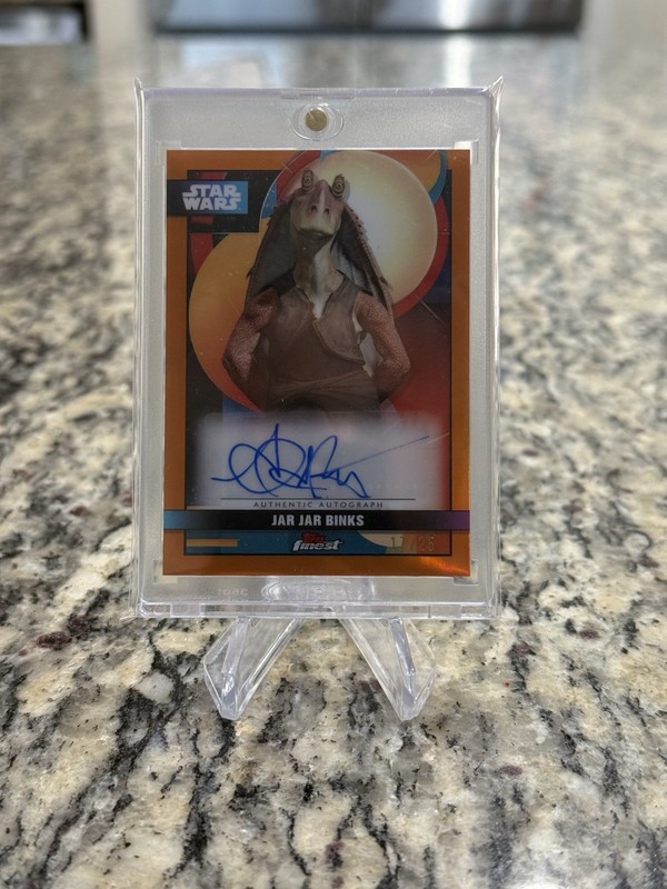 2025 Topps Star Wars Smugglers Outpost Finest Auto /25 Jar Jar Binks Ahmed Best