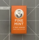 9Fine Mint Cast Poured Silver Bar 5 Oz Troy Sealed .999 Fine Silver