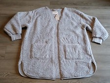 BNWT M&S Women/Ladies Silver Grey Teddy Borg Fleece Dressing Gown Size Large