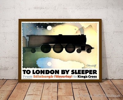 London Sleeper Vintage Train Poster
