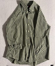 Size XL - VTG Tommy Hilfiger Shirt Green Plaid Collared Button Down Ship Fast 