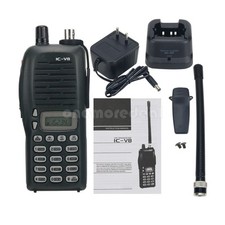 IC-V8 VHF Transceiver 5.5W Radio Portable Walkie Talkie 1650Mah Ni-MH Battery