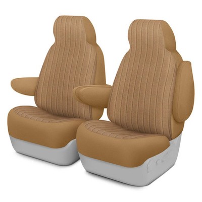 For GMC C1500 Suburban 95-99 Duramax Tweed 1st Row Tan Custom Seat Covers