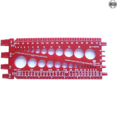 Compact 8-3/4'' Plastic Thread Gauge for Accurate Screw and Bolt Measurements