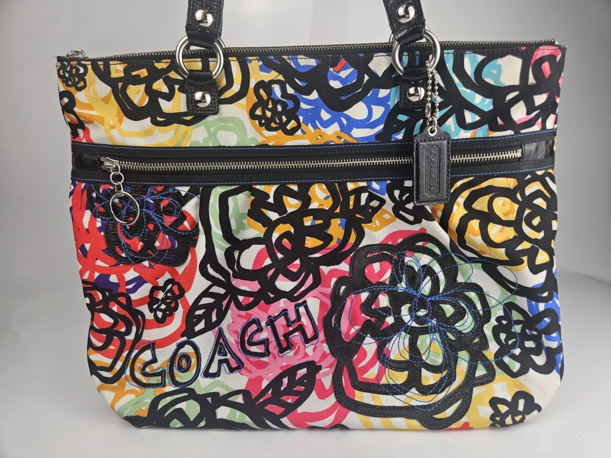 【美品】大人気COACH POPPY グラフィティ バッグ Coach Poppy Graffiti Glam Hearts Tote Glam Satchel 14635 | eBay