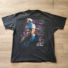 Vintage 90s Garth Brooks On Tour T Shirt Size XL Faded Single Stitch