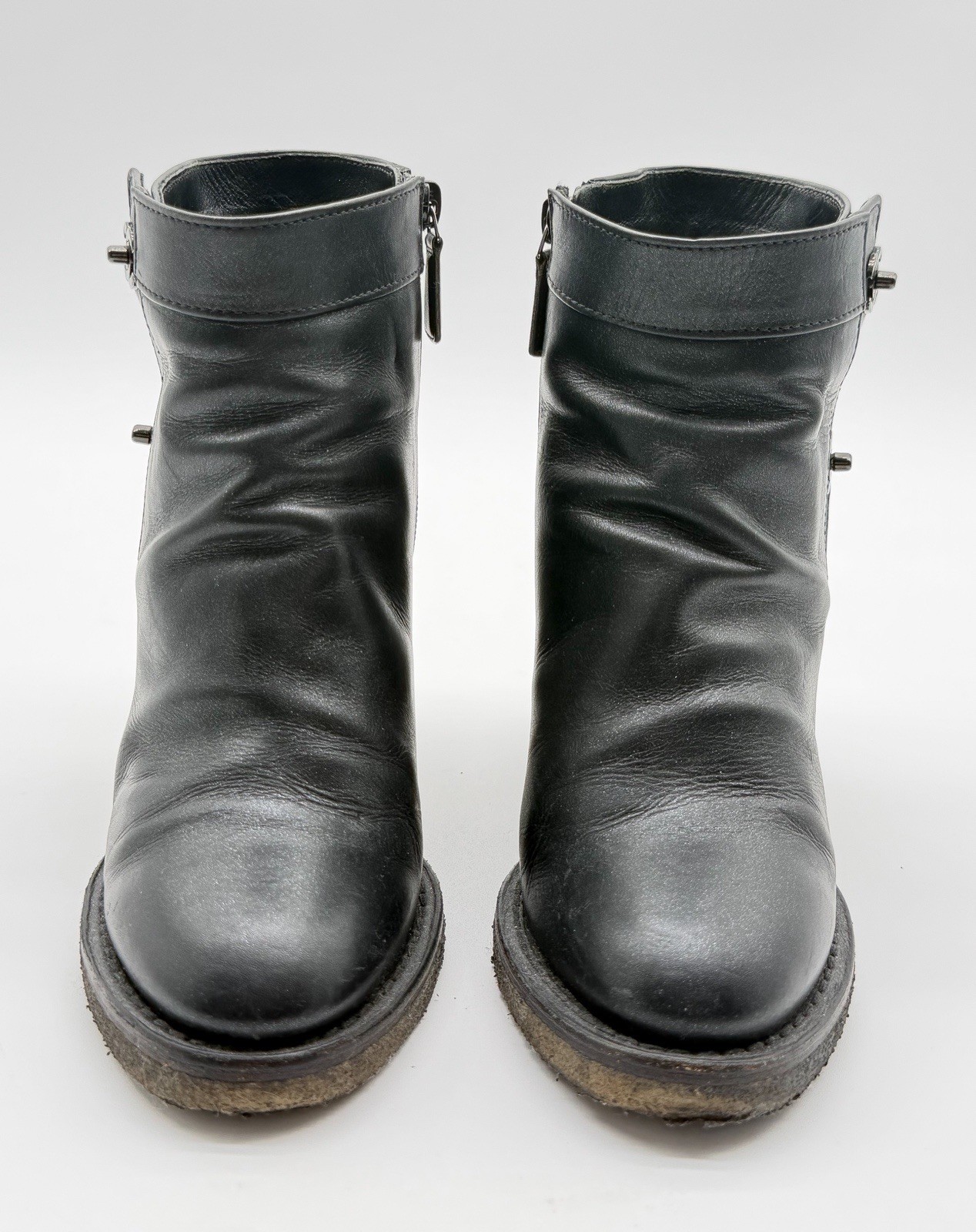 Chanel CC Turnlock Ankle Boots EU 36.5  US 6 Black Block Heel Booties thumbnail 3