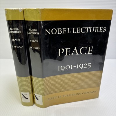 Nobel Lectures Peace 1901-1925 & 1926-1950 ExLib HCs edited Frederick W Haberman